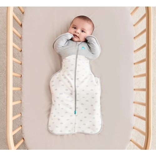 Swaddle Up™ 1.5 TOG Cotton White Mini Cloud