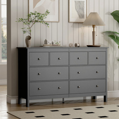 Ebern Designs Aaditri 50.4" W 8 - Drawer Double Dresser & Reviews | Wayfair