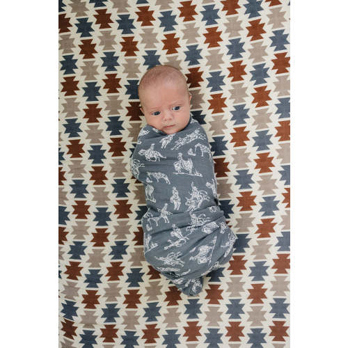 Wild West Muslin Swaddle Blanket