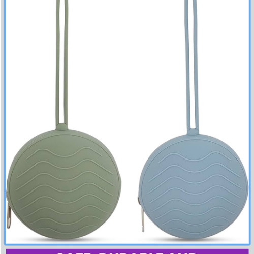 Silicone Pacifier Holder Case 2-Pack – BPA-Free, Food-Grade Silicone – Zippered Travel Pacifier Organizer – Portable Baby Case for Pacifiers, Teethers & Essentials – Dishwasher Safe