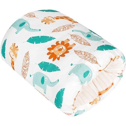 Nursing Arm Pillows for Breastfeeding,Baby Feeding Arm Pillow Portable and Washable for Travel, Soft Cotton Ergonomic Bottle Nursing Essentials（White Elephant）