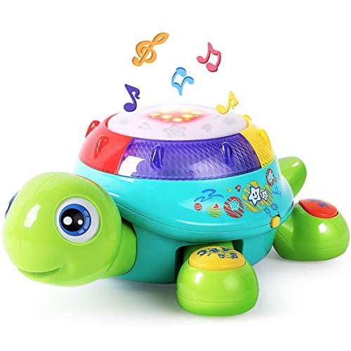 Musical Turtle Toy, English Spanish Learning, Electronic Toys W/ Lights and Sounds, Early Educational Development Birthday Gift 6 7 8 9 10 11 12 Months, 1 2 Year Olds Baby Infants Toddlers Boys Girls