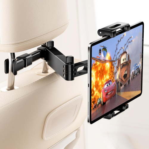Car Ipad Holder Backseat Kids Car Headrest Tablet Mount Holder Stretchable Backseat Tablets Stand for Kids Compatible with iPad Air Mini/Cell Phone/Galaxy Tab/Switch Lite or Other 4.7-11" Device