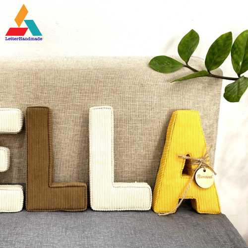 Corduroy Fabric Letters Nursery Decor Baby Girl Nursery Fabric Letters Price Per Letter New Baby Gift, Newborn Prop, Customize Shelf Decor