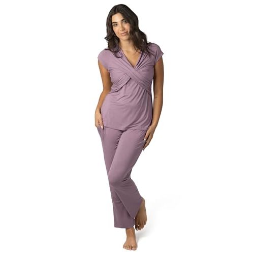 Kindred Bravely Davy Maternity Pajamas & Postpartum Lounge Sets for Women, Short Sleeve Nursing Pajamas