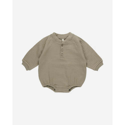 Henley Bubble Romper || Olive