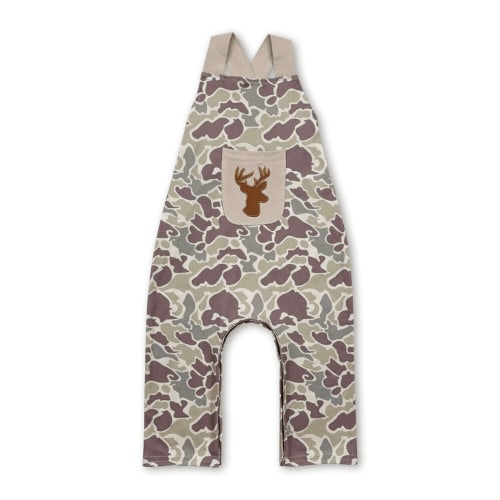 YAWOO Toddler Hunting Camo Clothes Embroidery Baby Romper,Size 3M-2Years
