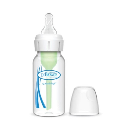 Dr. Brown’s Natural Flow® Anti-Colic Options+™ Narrow Baby Bottle, with Level 1 Slow Flow Nipple | Dr. Brown's Baby