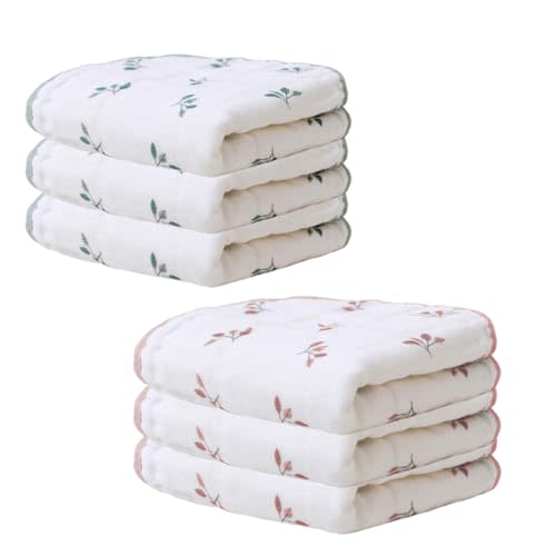 MerCucu Muslin Burp Cloths Extra Large 6-Pack | Super Soft Absorbent 6-Layer 100% Cotton Baby Burp Cloths | Baby Burping Cloths for Boys & Girls