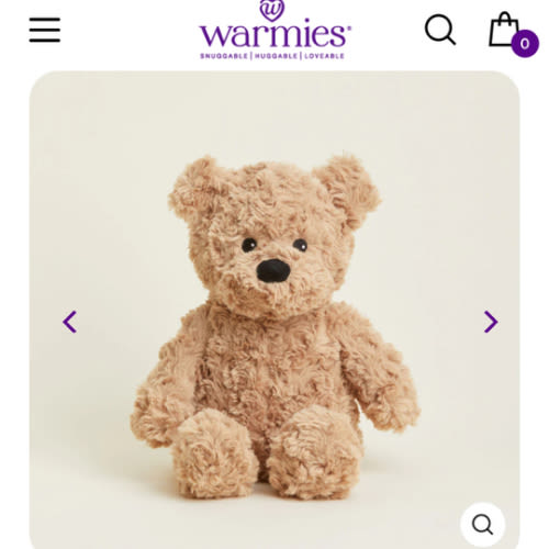 Microwavable Brown Curly Bear Warmies | Warmies USA