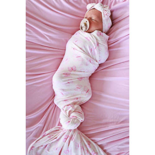 Oversized Swaddle Blanket in Blooming Butterflies | Caden Lane