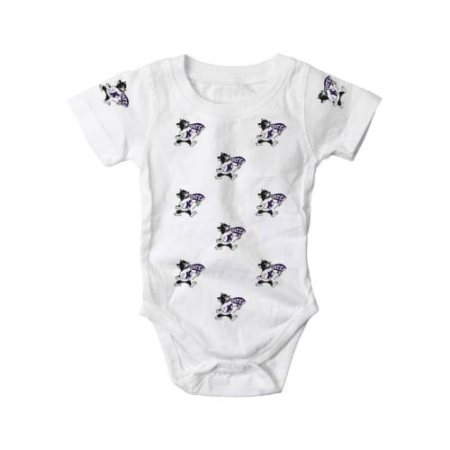 Wes and Willy K-State Wildcats Baby PURPLE All Over Print One Piece - 42150030