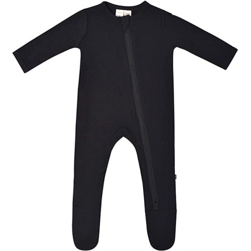KYTE BABY Soft Bamboo Rayon Footies, Zipper Closure, 0-24 Months - Midnight - 0-3 Months