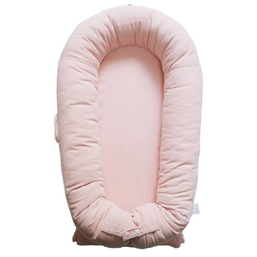 Deluxe Infant Lounger, Baby Nest Cover for Baby Girls & Boys, Newborn Essentials for Baby 0-12 Months, 100% Cotton, Portable Travel Bed (Corduroy Cotton, Mistyrose)