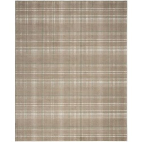 Nourison Grafix Contemporary Plaid Indoor Area Rug Olive 5'3" x 7'3"