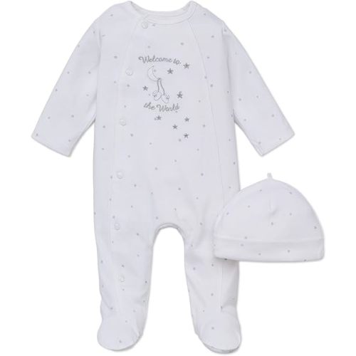Little Me Unisex Baby 100% Cotton Scratch Free Tag 2-piece Sleeper