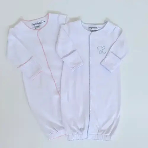 Picot Trim Gown with snaps | Secret Stork Co