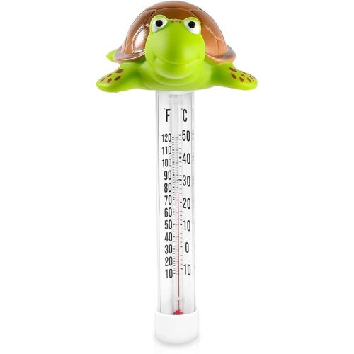 Floating Pool Thermometer, Large Size Easy Read for Water Temperature with String for Outdoor & Indoor Swimming Pools and Spas, Hot Tubs & Aquariums(Turtle)