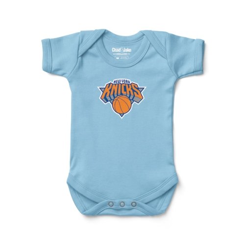 Newborn & Infant Chad & Jake Light Blue New York Knicks Primary Logo Bodysuit