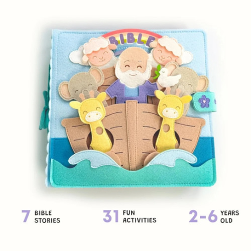 Bible Old Testament Quiet Busy Books – Christian Montessori Gift for Toddlers – TinyBusy
