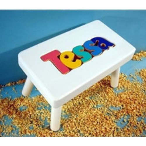 Stools-White Name Puzzle (Click to see more options) – The Present Event