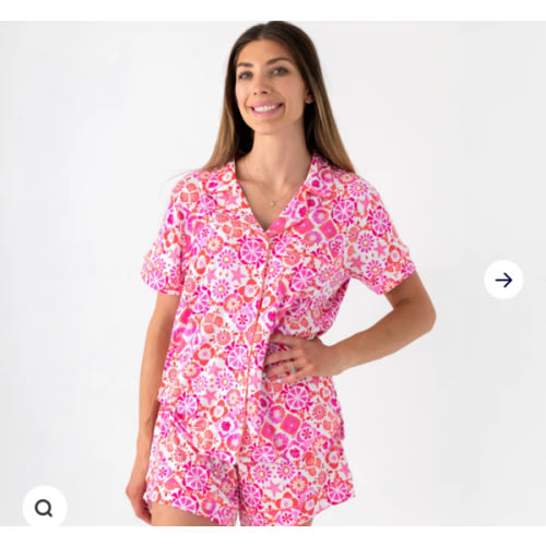 Coastal Gems Women's Short Sleeve & Shorts Pajama Set – Little Sleepies
