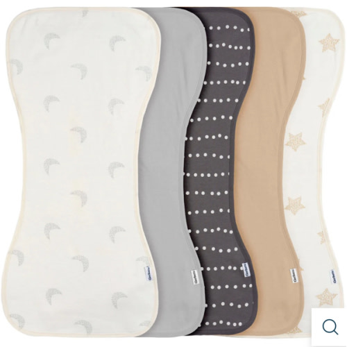 5-Pack Baby Neutral Stars & Moons Jersey Burp Cloths – Gerber Childrenswear