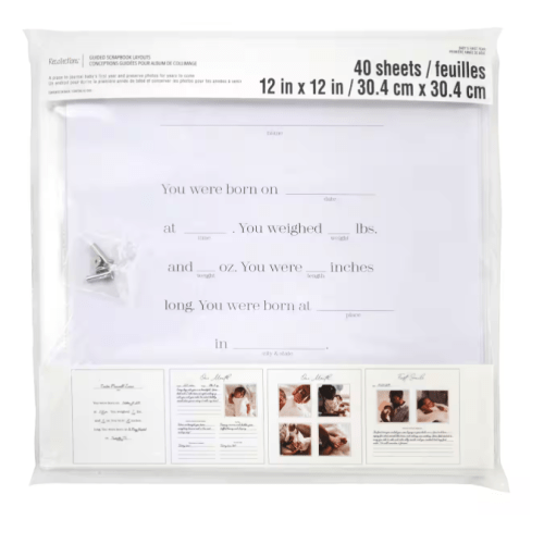 12" x 12" Baby's First Year Guided Scrapbook Layouts by Recollections™
