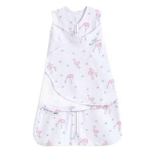 HALO Innovations Sleepsack 100% Cotton Swaddle Wrap, Color: Flamingos, Size: S