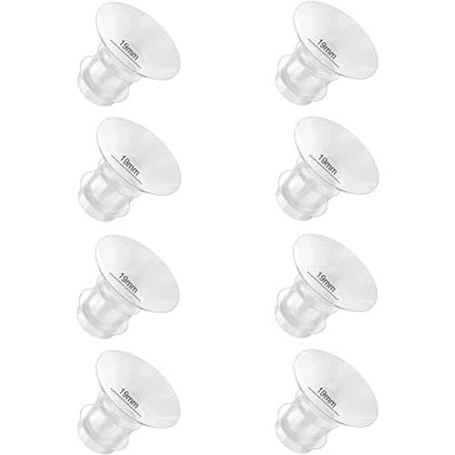 Flange Inserts 19mm 8PC Compatible with Momcozy S12 pro/S9 pro/S9/S10/S12/Medela/TSRETE/Spectra/Bellababy etc 24mm Wearable Breast Pump, Reduce 24mm Tunnel Down to Correct Size