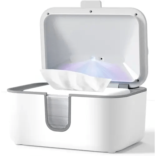 MOMYEASY Baby Wipe Warmer, Surround Even Heating Baby Wet Wipes Dispenser, Diaper Wipe Warmer with Temperature Display and Night Light