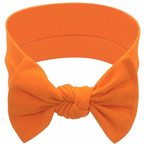 BABYGIZ Baby Girl Headbands-Infant,Toddler Cotton Handmade Hairbands with Bows Child Hair Accessories (Orange)