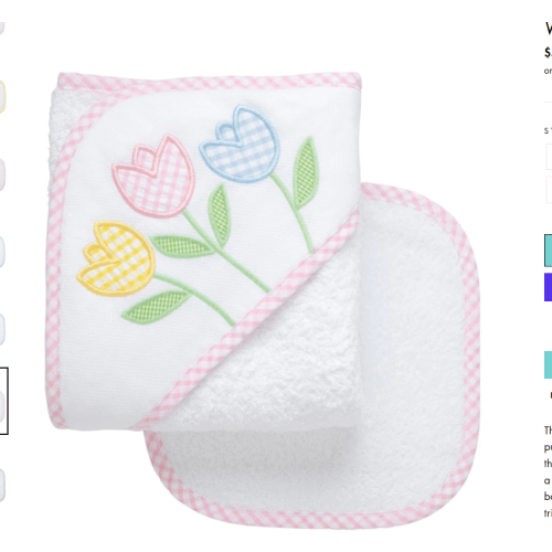 Applique Hooded Towel & Washcloth Set | Posh Tots Children's Boutique