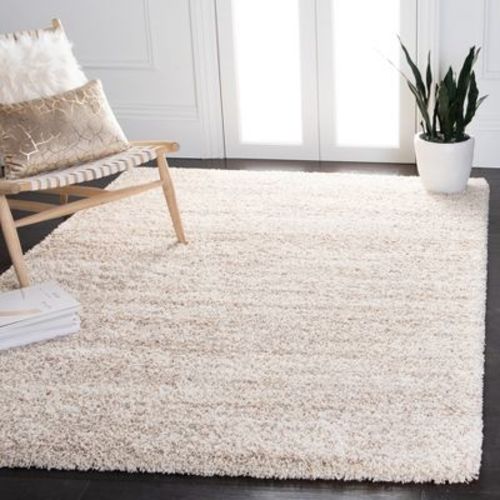 Hudson Shag Sgh295 Power Loomed Area Rug - Ivory/beige - 4'x4' - Safavieh.