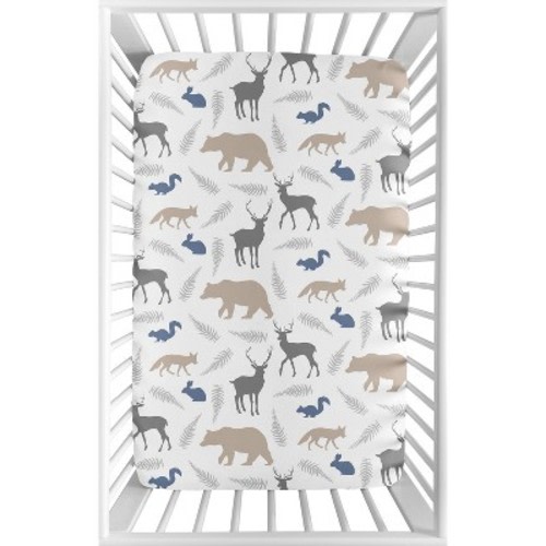 Sweet Jojo Designs Mini Fitted Sheet - Woodland Animals