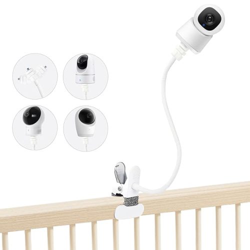 JAMYOK Baby Monitor Mount Holder Compatible with eufy Security Indoor Cam E30/C210/C220/E21/E220, Spaceview E110, Spaceview Pro E210, Spaceview S, T8417 /T8360/T8300, 16 inches Flexible Clip Mount