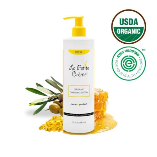 La Petite Creme | Organic French Diapering Lotion - Economy Refill - 20 oz