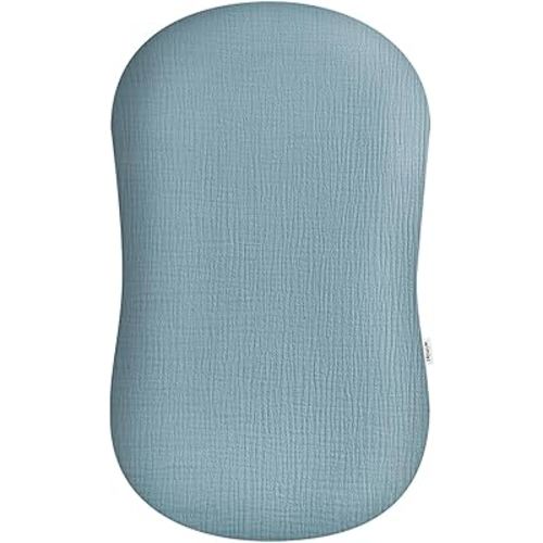 Muslin Baby Lounger Cover, Newborn Lounger Cover, Soft Cotton Breathable Lounger Pillow for Boys Girls Infant, Cover Only (Costume Blue)