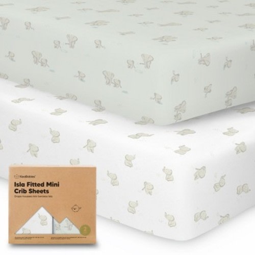 KeaBabies 2-Pack Isla Mini Crib Sheets, Pack and Play Sheets Fitted, Pack N Play Sheets, Fitted Crib Sheet, Color: Elly