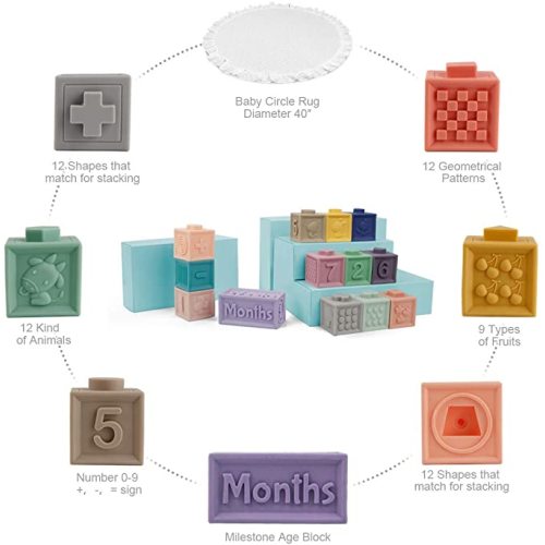Mini Tudou Baby Blocks & Play Mat