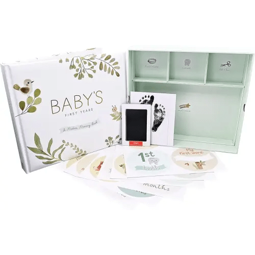 Baby's First Years: A Modern Memory Book with Keepsake Box