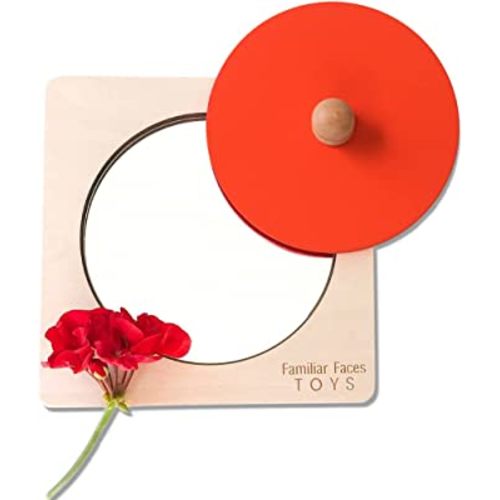 Familiar Faces Toys Montessori Mirror Peekaboo Knob Puzzle