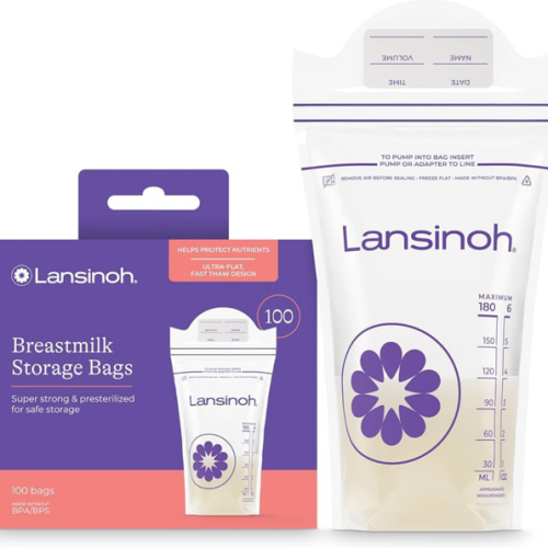 Amazon.com: Lansinoh Breastmilk Storage Bags, 100 Count, Baby Essentials, Fast Freeze & Thaw Breast Milk Bags for Baby Bottle Feeding, Superior Strength & Stretch, 6 Ounce : Baby