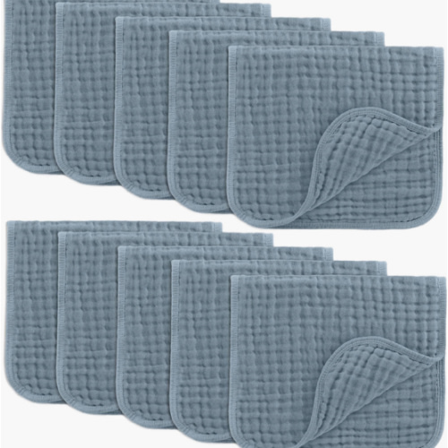 Muslin Burp Cloths - Pack of 10