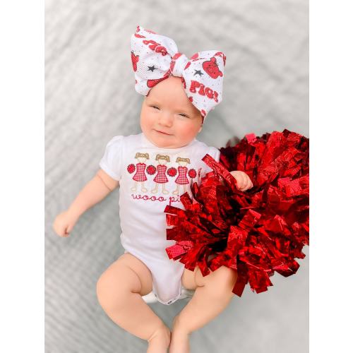 Arkansas Razorback The Honey Bows Headwrap Newborn to 4 Years Woo Pig Sooie Go Hogs Bow