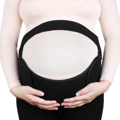 Unique Bargains Maternity Antepartum Belt Pregnant Women Abdominal Support Waist Belly Band Back Brace Black XXL Size 1 Pc