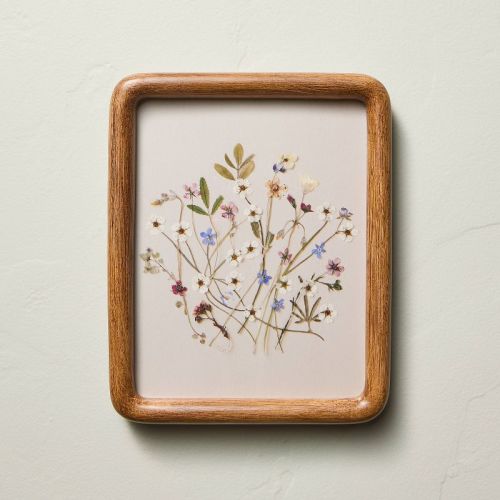 8"x10" Pressed Wildflowers Framed Wall Art - Hearth & Hand™ with Magnolia