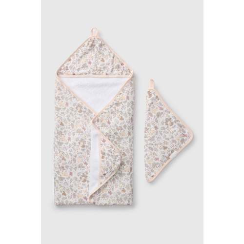 Hooded Towel Set - Hedgehog Forest