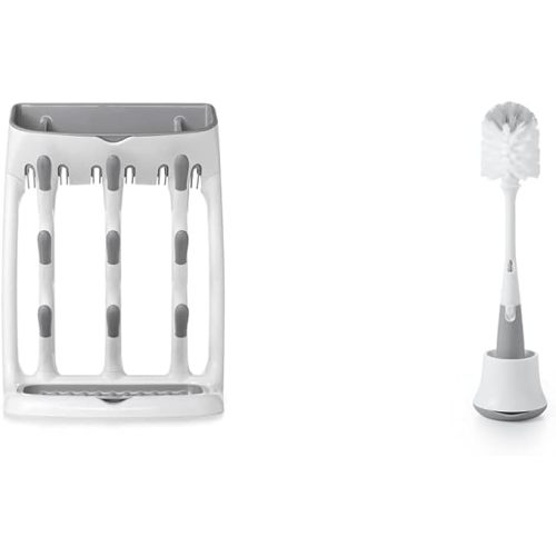 OXO Tot Bottle Brush, Drying Rack Combo Set for Baby Bottles