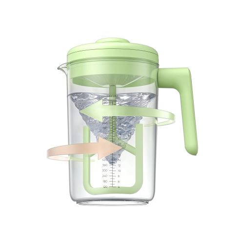 Electric Formula Pitcher, 36 oz Baby Formula Mixing Pitcher, Automatic Baby Formula Mixer, Bidirectional Stirring Breastmilk Pitcher, Locking Lid Smooth Formula Maker Milk Storage for Fridge（Green)